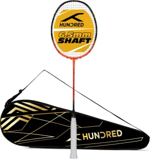 Hundred FLUTTER FF ATTK Strung Badminton Racquet (Orange / Black)