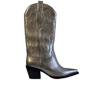 JEFFREY CAMPBELL DAGGET METALLIC BOOTS