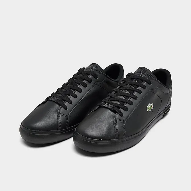 LACOSTE POWERCOURT 1121 1  SMA LTH -MENS / BLACK/BLACK