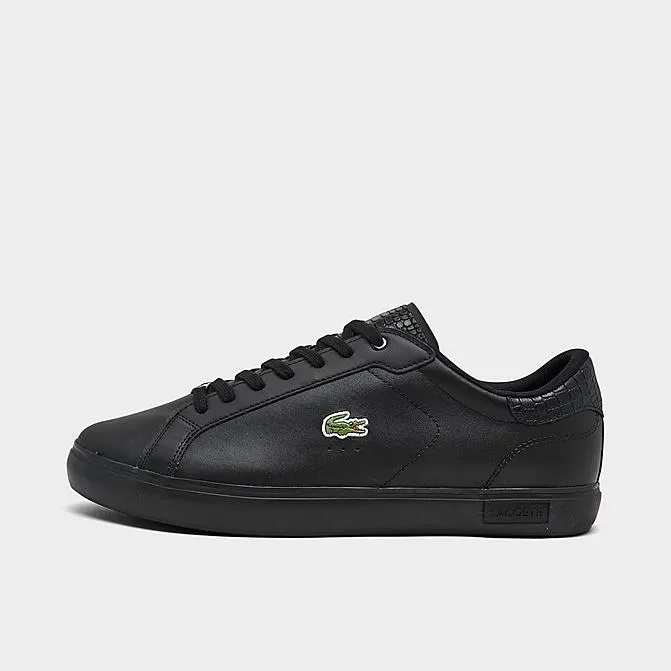 LACOSTE POWERCOURT 1121 1  SMA LTH -MENS / BLACK/BLACK