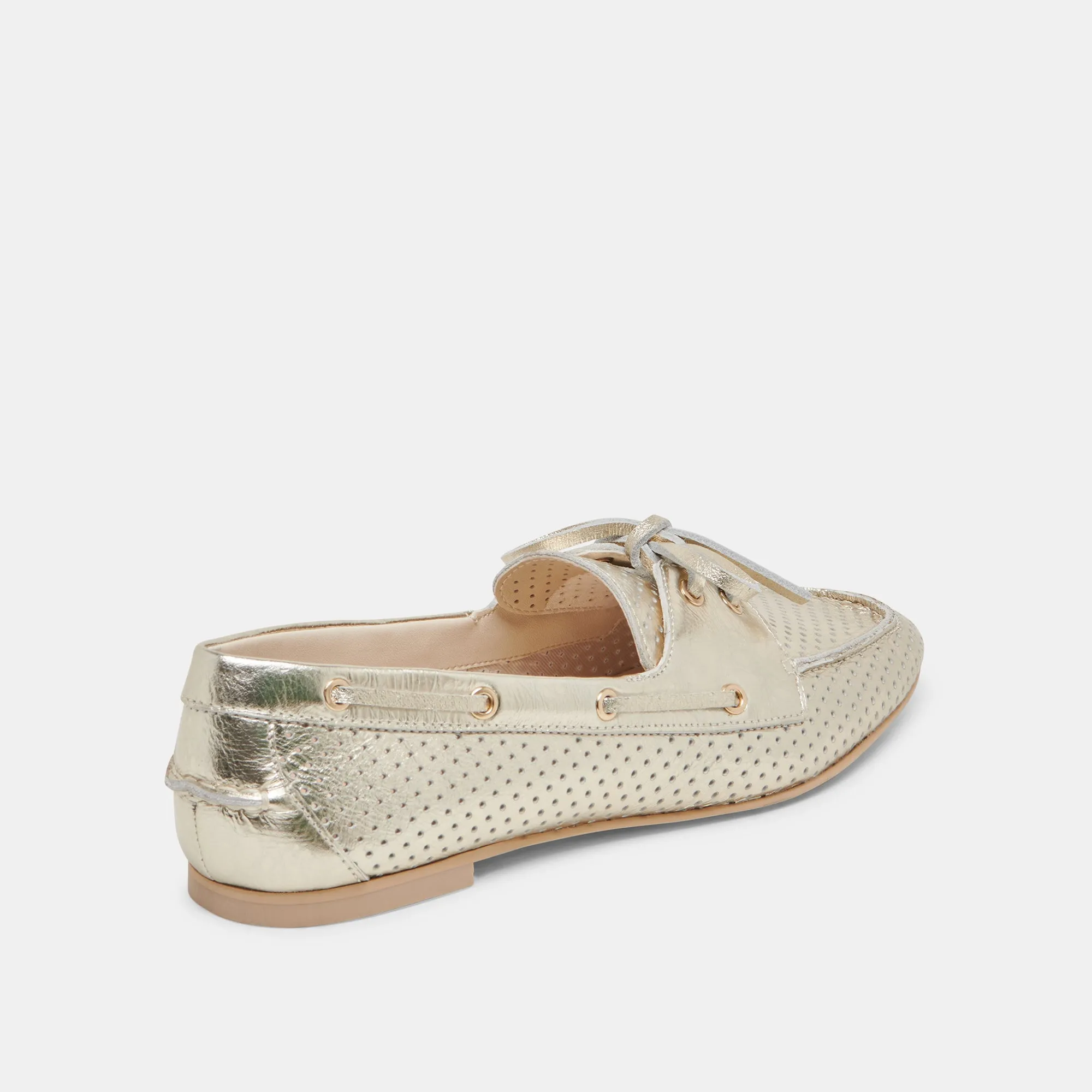 LAKIN LOAFERS PLATINUM PERFORATED LEATHER