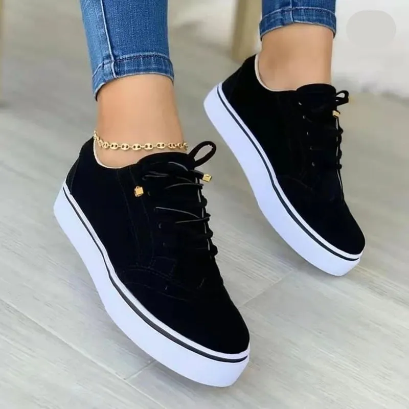 Leisure Orthopedic Shoes Women Low Heel Arch Support Walking Sneakers Retro