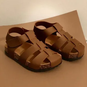 Little Traveler Collection Vegan Sandals · Summer Sandals · Non-slip Sole · Brown Color