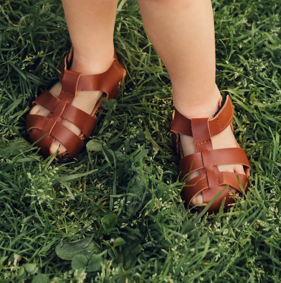 Little Traveler Collection Vegan Sandals · Summer Sandals · Non-slip Sole · Brown Color