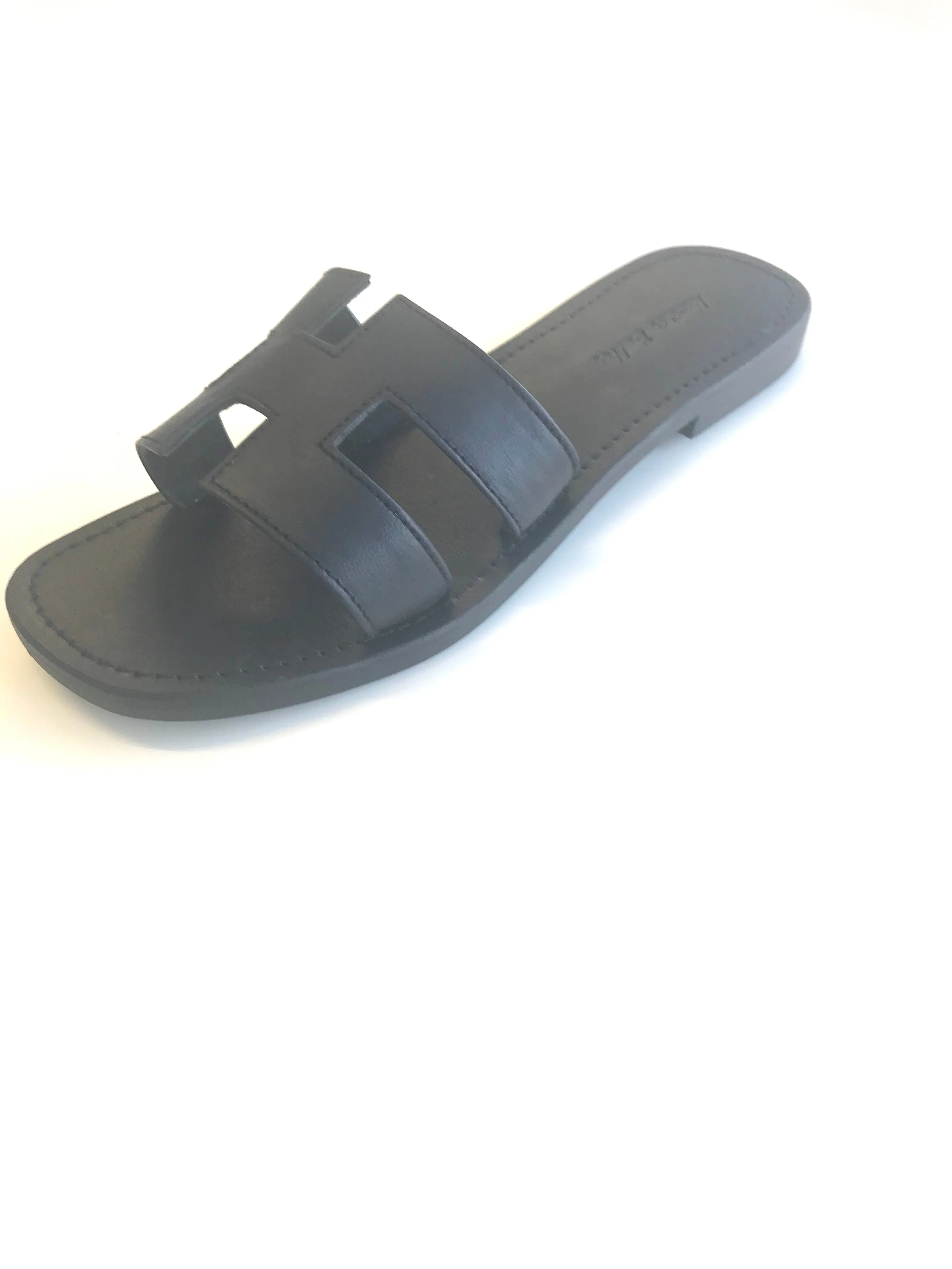 LOCA BELLA THE LABEL SANTORINI SLIDE BLACK