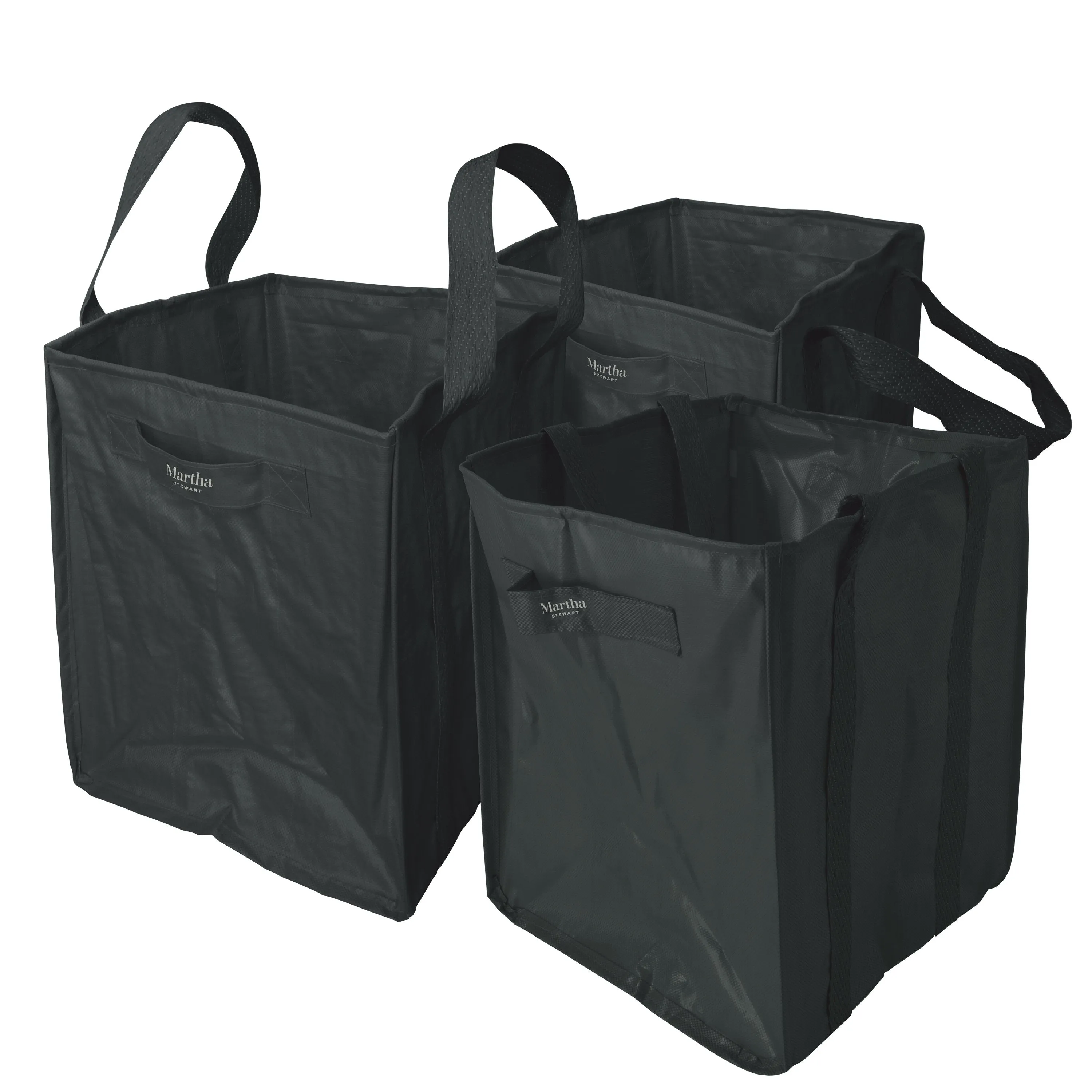 Martha Stewart MTS-MLB3-MBK 3-Pk. 20-In x 20-In x 24-In All-Purpose Garden Bag (Black)