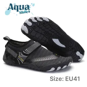 Men Women Water Shoes Barefoot Quick Dry Aqua Shoes - Black Size EU41 = US7.5