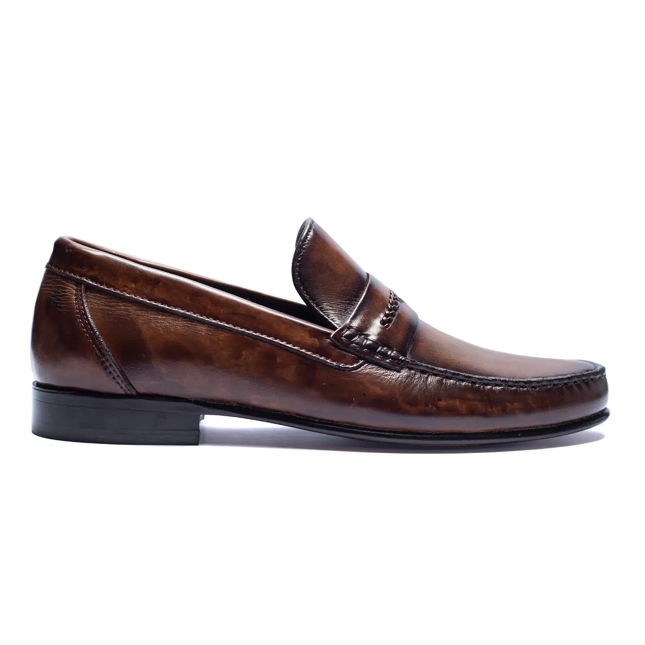 Men's Leather brown loafer -tnv collection