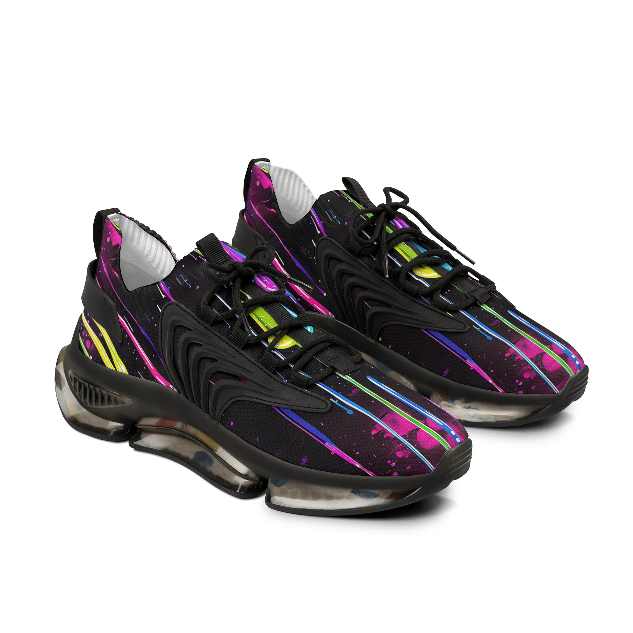 Neon Paint Drips Ver 6 - Men's Mesh Sneakers