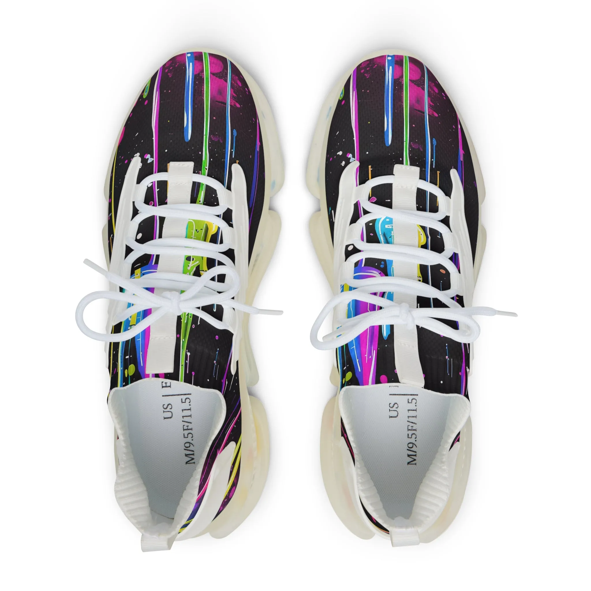 Neon Paint Drips Ver 6 - Men's Mesh Sneakers