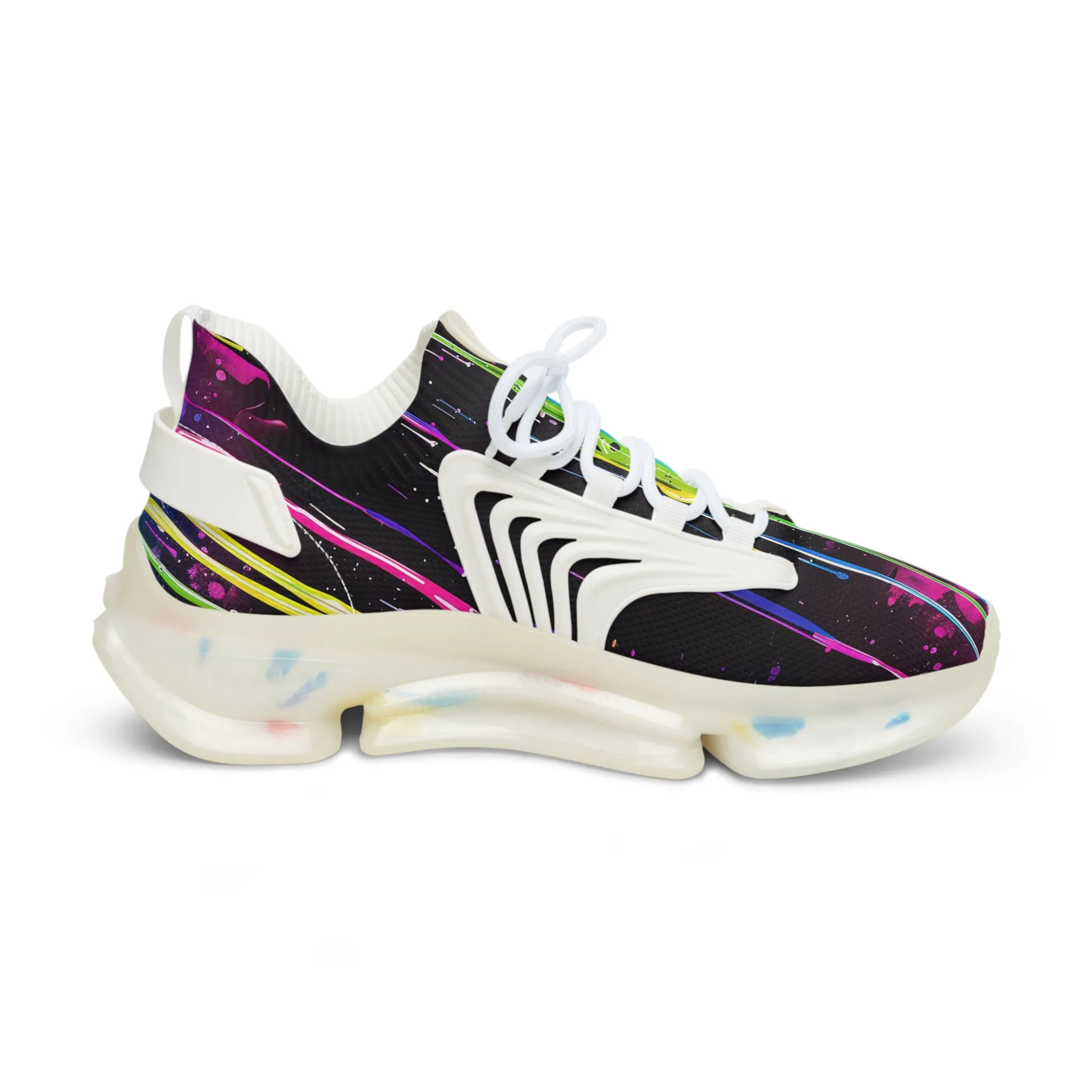 Neon Paint Drips Ver 6 - Men's Mesh Sneakers