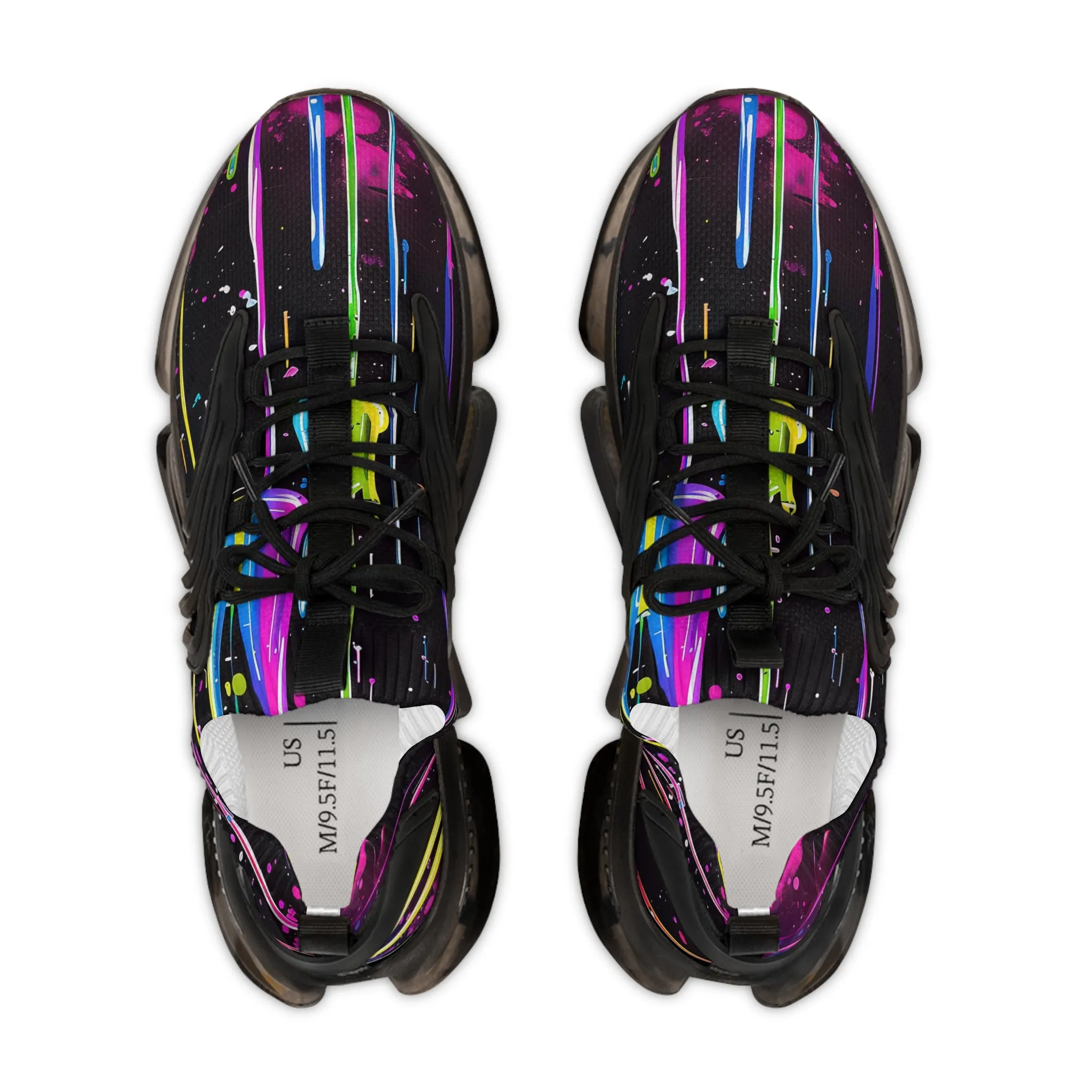 Neon Paint Drips Ver 6 - Men's Mesh Sneakers