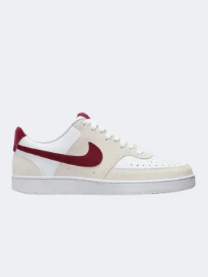 Nike Court Vision Women Lifestyle Shoes White/Adobe/Red