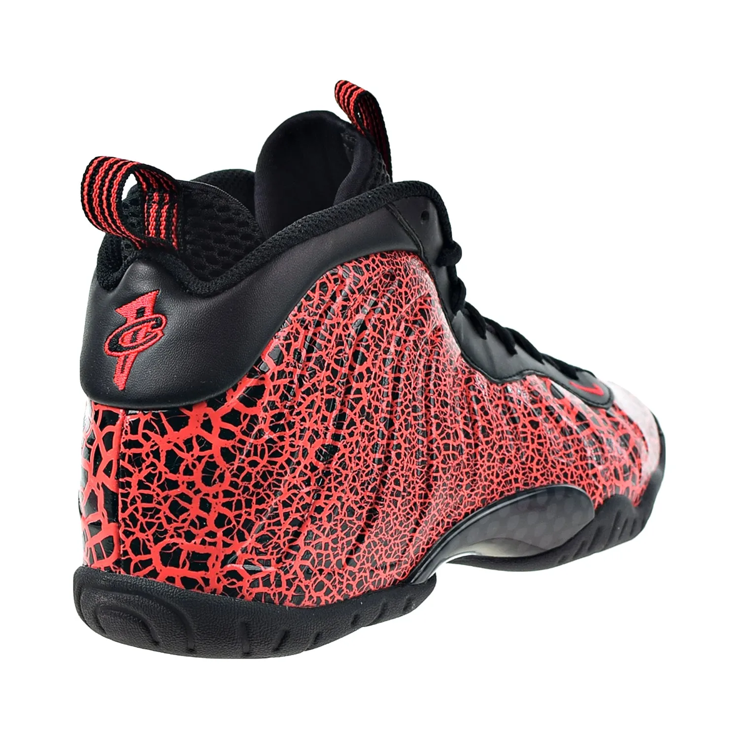 Nike Little Posite One Lava Big Kid's Shoes Black-Bright Crimson