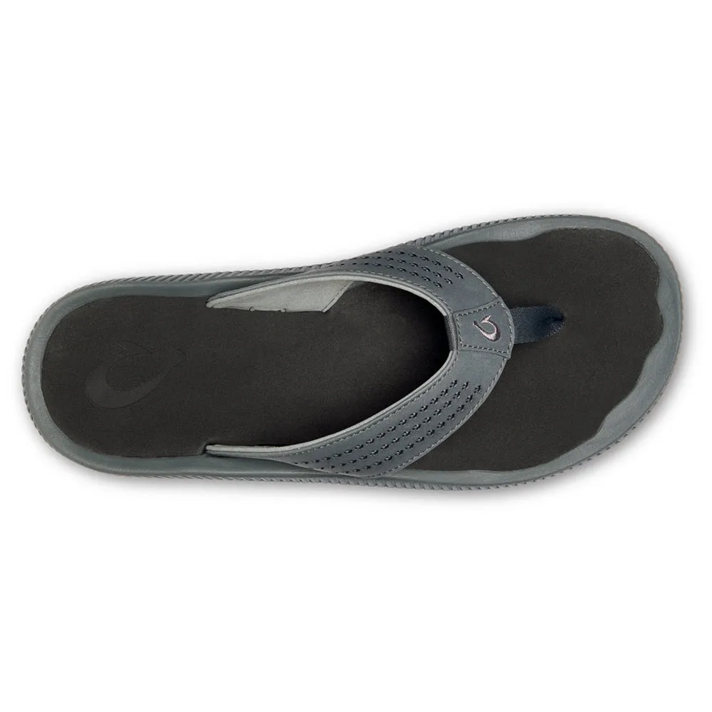 OluKai Ulele Flip Flop Dark Shadow/Black (Men's)