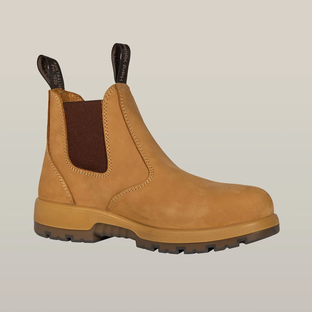 Outback Pull on Steel Toe PR Safety Boot - Wheat - Y60174