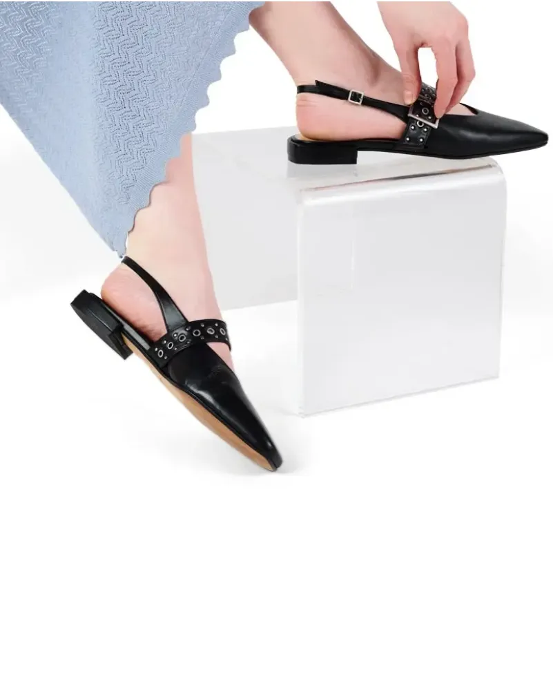 Pearl Ballet Flats Black