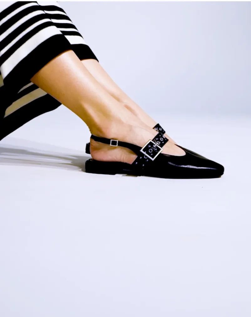 Pearl Ballet Flats Black