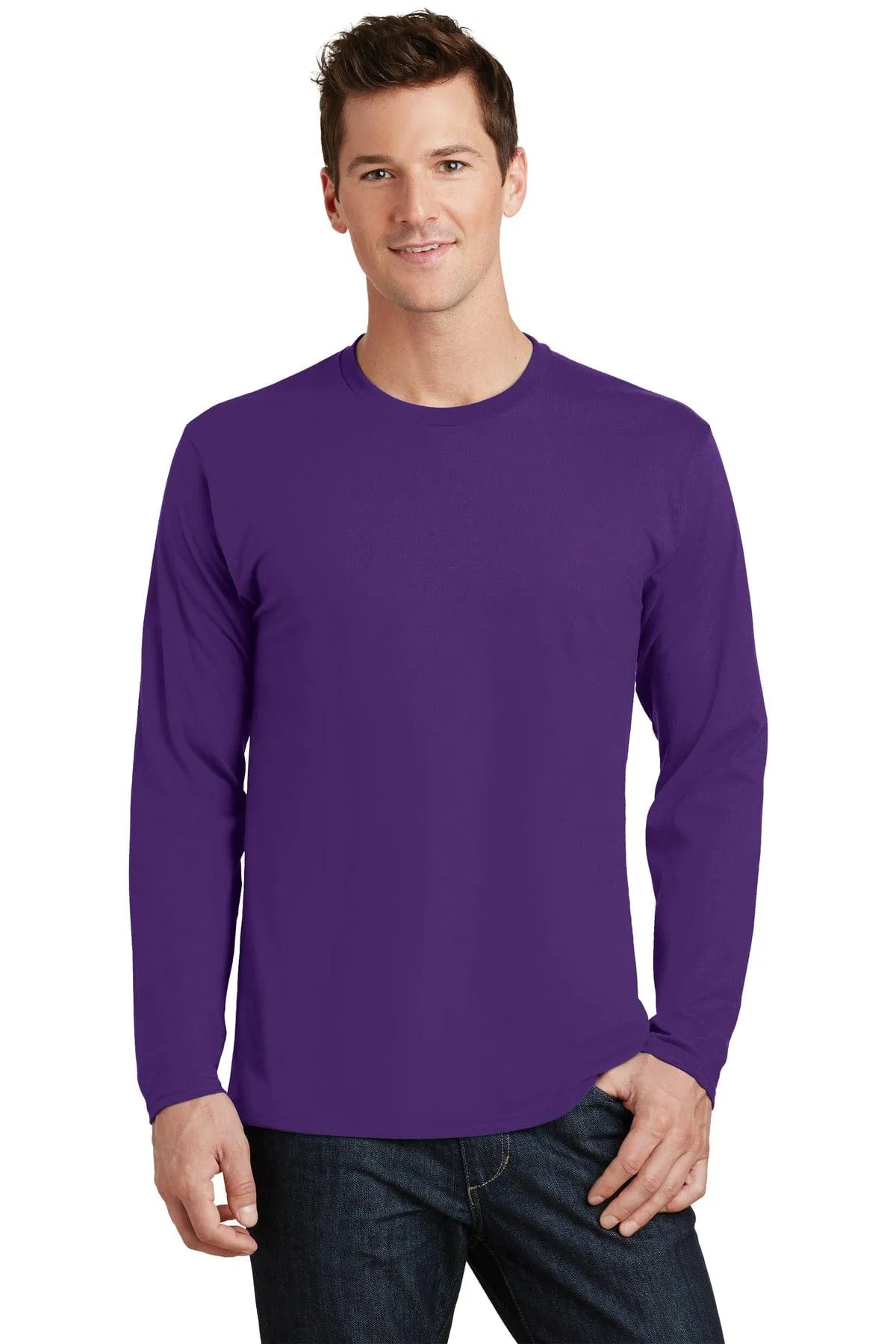 Port & Company ®  Long Sleeve Fan Favorite Tee. PC450LS, Traditional Colors