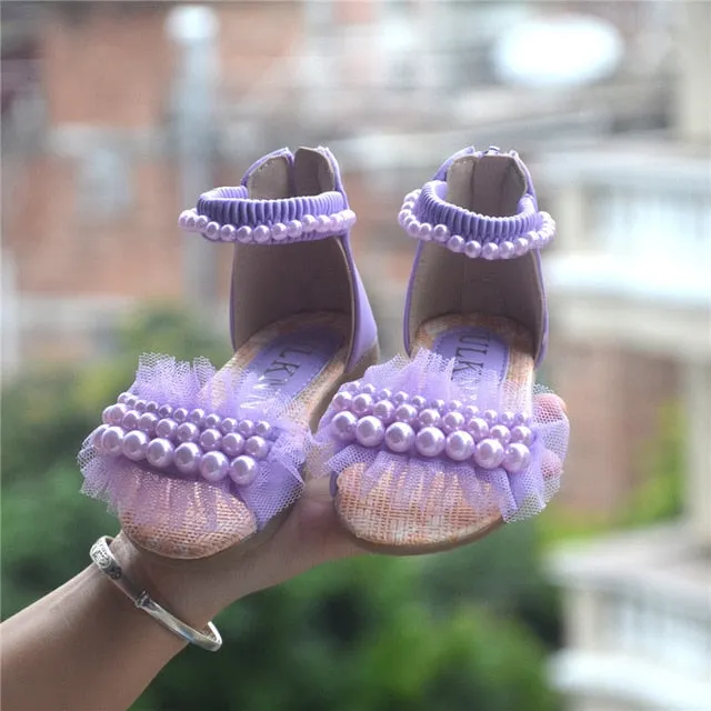 PURPLE PINK WHITE children shoes girls  princess shoes fashion girls sandals kids designer single shoes summer new girls sandals