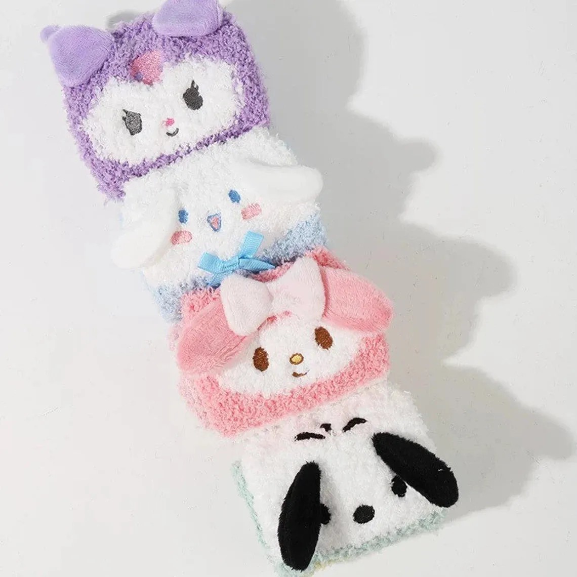 Sanrio My Melody Kuromi Cinnamoroll Pochacco Fluffy Home Warm Sock with Soft Color Winter Accessories