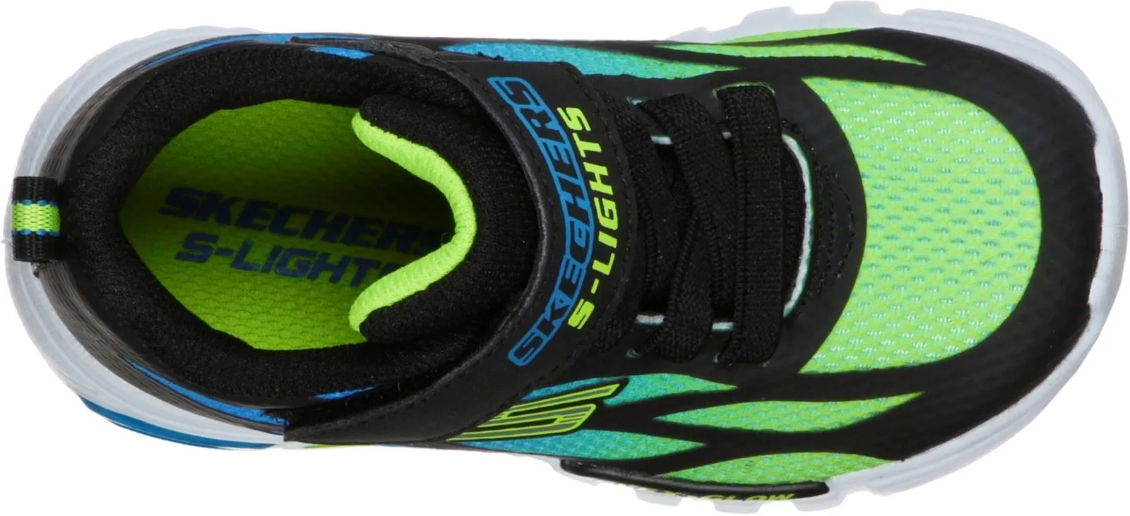 Skechers Flex-Glow Dezlom Sports Shoes Childrens Sports in Black/Lime