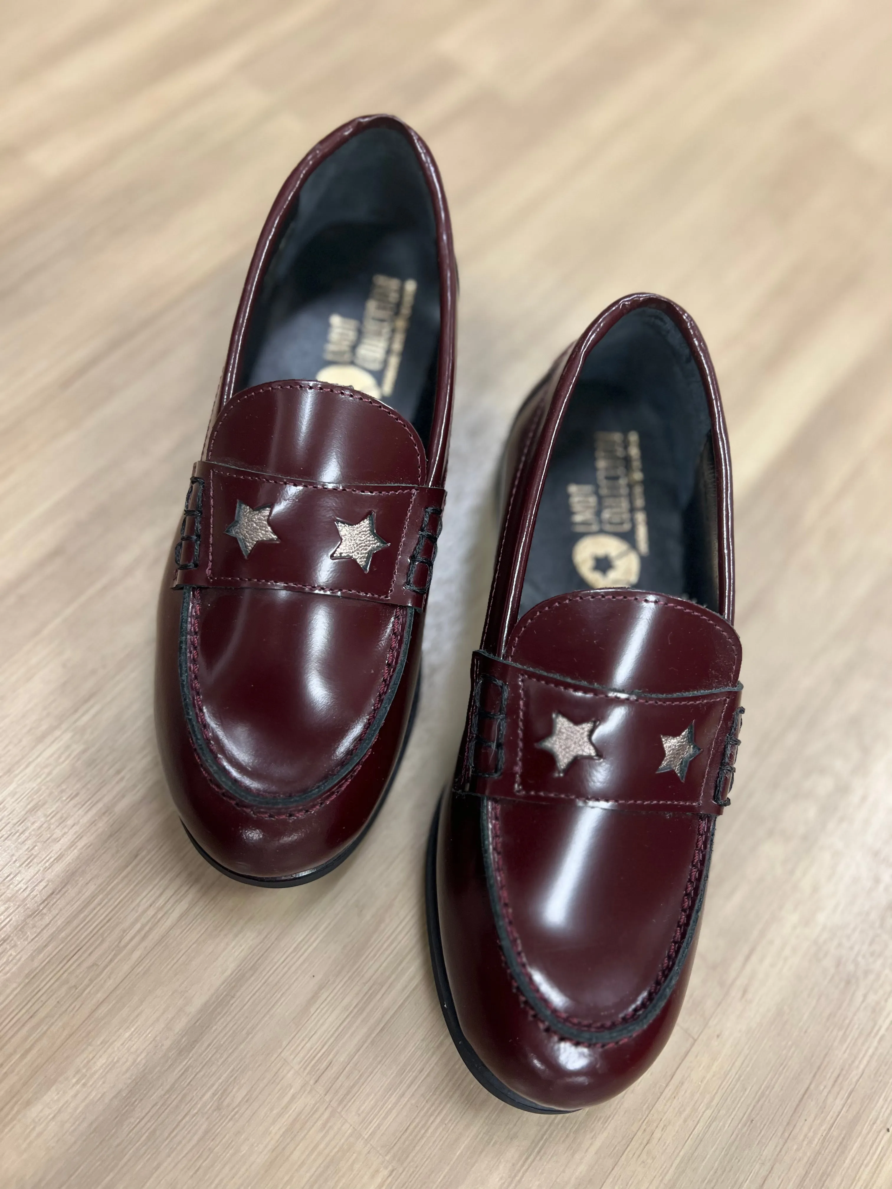 STARS CASTELLANO LOAFER BURGUNDY WITH GOLD STARS