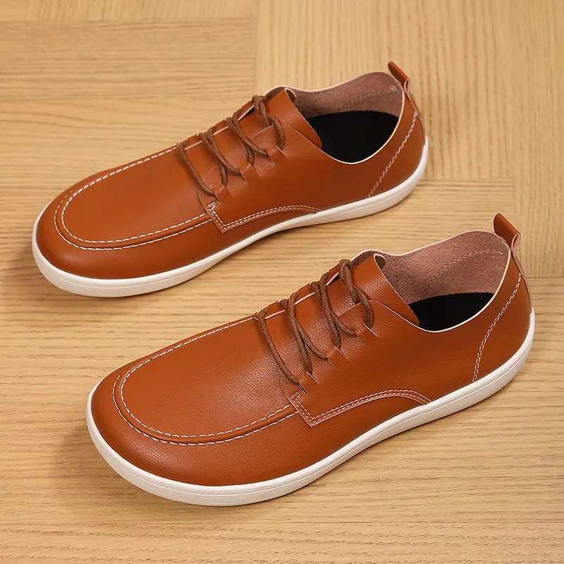 Summer Breathable Leather Beanie Shoes Men