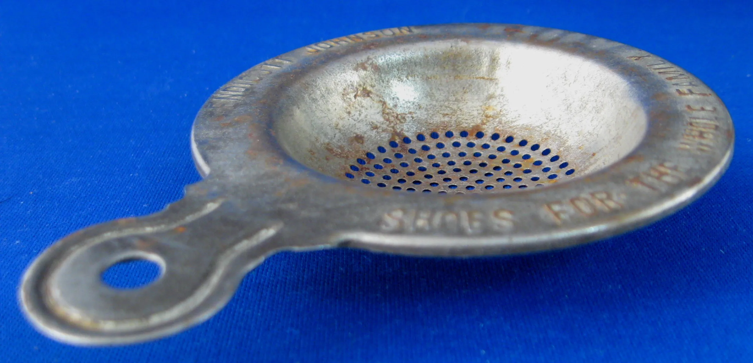 Tea Strainer Advertising Tea Leaf Catcher Endicott Johnson Shoes 1920 NY Over The Cup