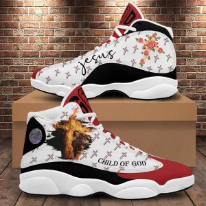 Teesdily | Child Of God Basketball Shoes For Men Women, Jesus Cross Lion Faith Running Shoes, Christian Footwear Religious Gifts