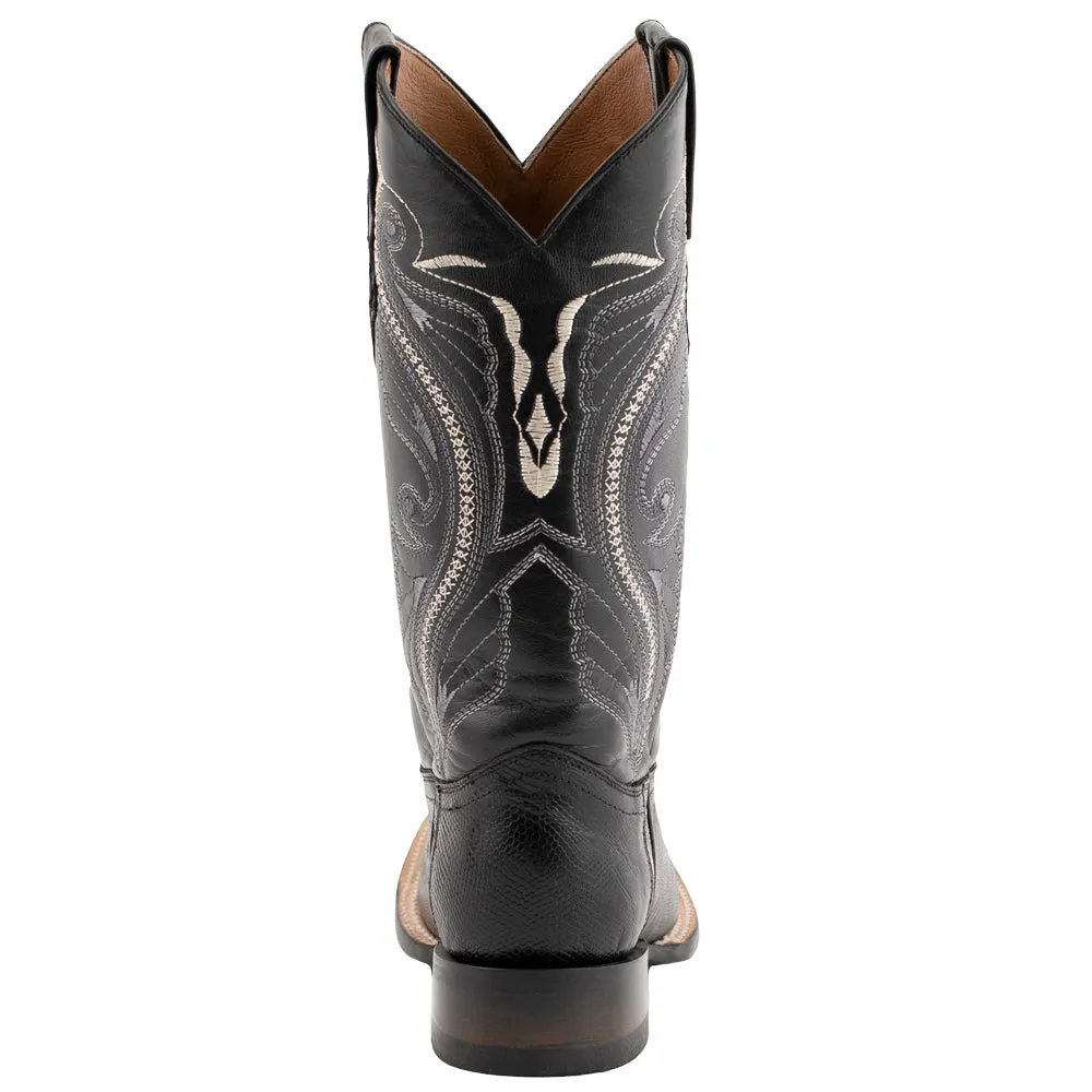 Teju Lizard Square Toe Cowboy Boots