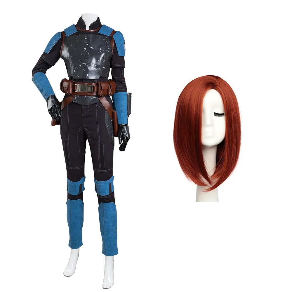 The Mando S2 Bo-Katan Kryze Outfits Cosplay Wig Helmet Shoes Full Set Halloween Carnival Suit Cosplay Costume