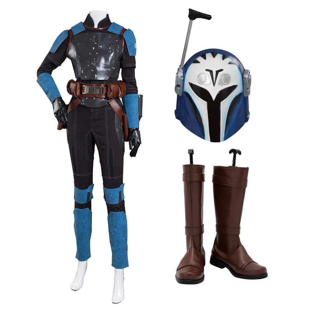 The Mando S2 Bo-Katan Kryze Outfits Cosplay Wig Helmet Shoes Full Set Halloween Carnival Suit Cosplay Costume