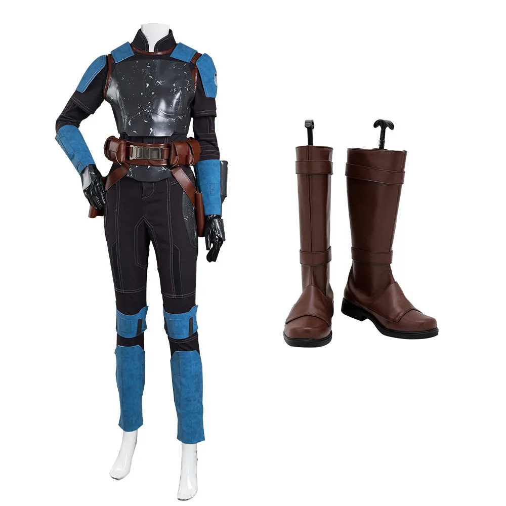 The Mando S2 Bo-Katan Kryze Outfits Cosplay Wig Helmet Shoes Full Set Halloween Carnival Suit Cosplay Costume