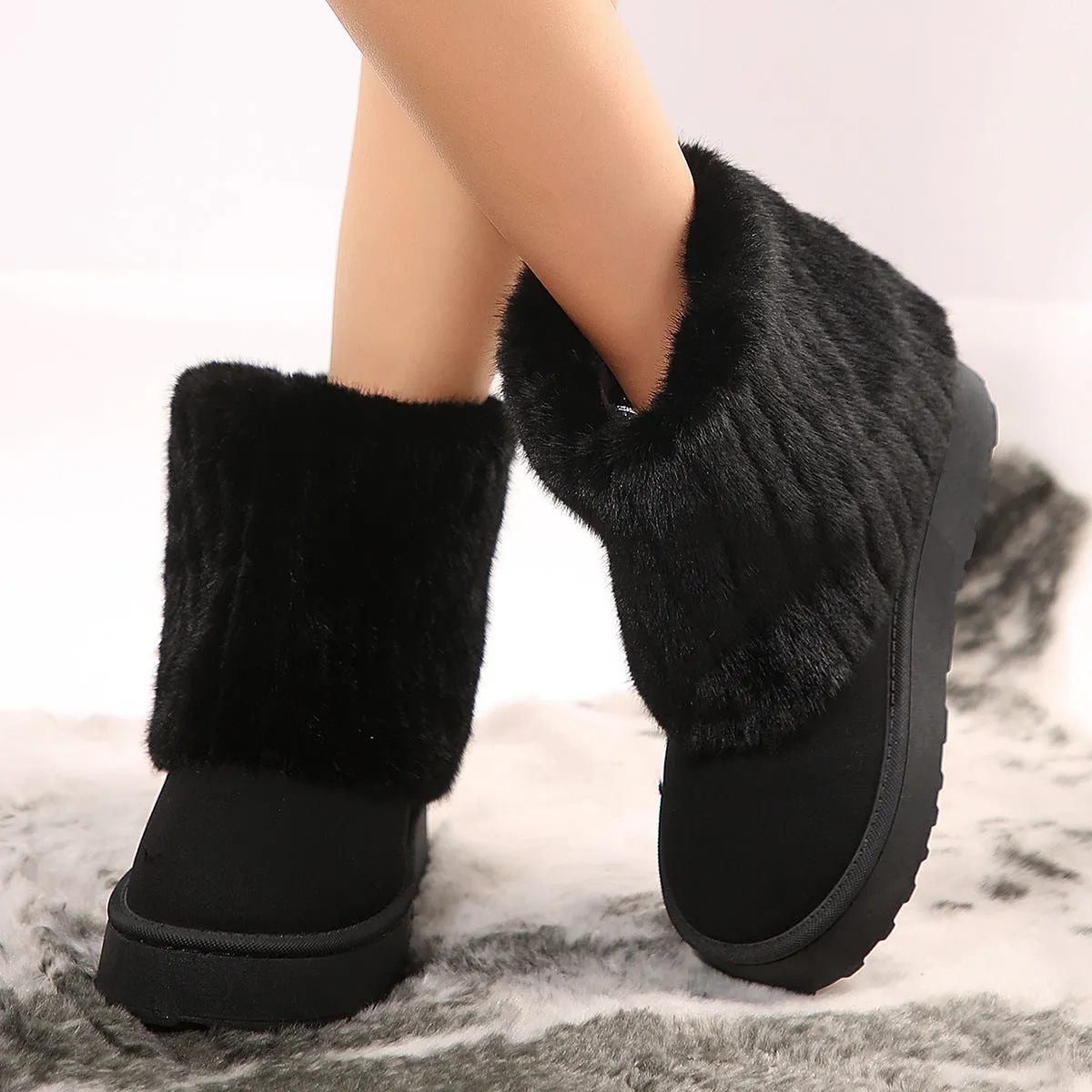 Trendy Cozy Plush Warm Chunky Soft Comfortable Durable Stylish Fashionable Shoes