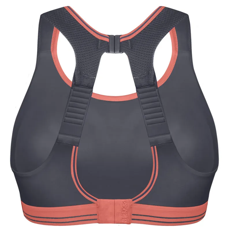 Ultimate Run Grey Coral Sports Bra - Shock Absorber