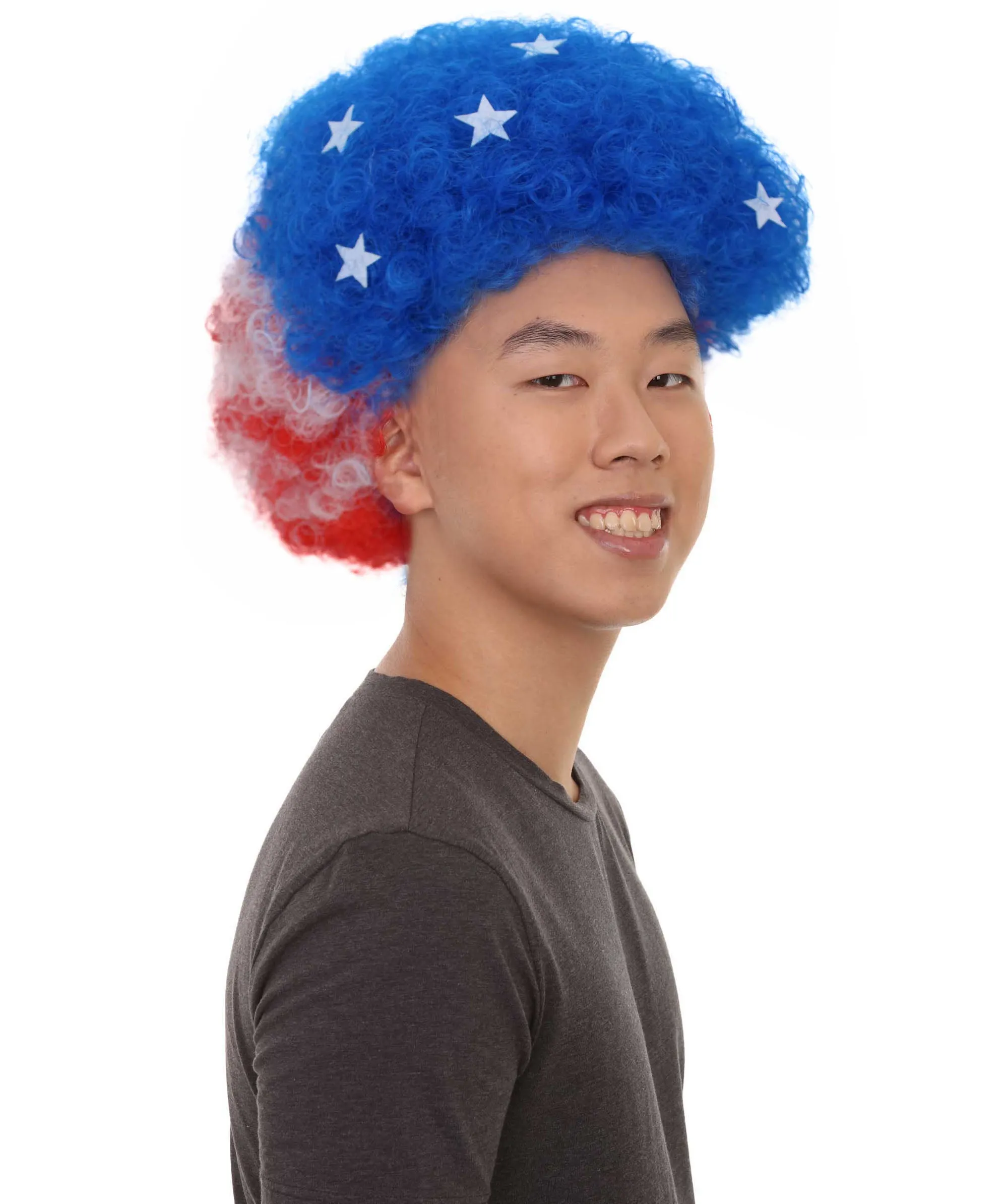 United States Sport Afro Fun Wig | Patriotic Afro Wig