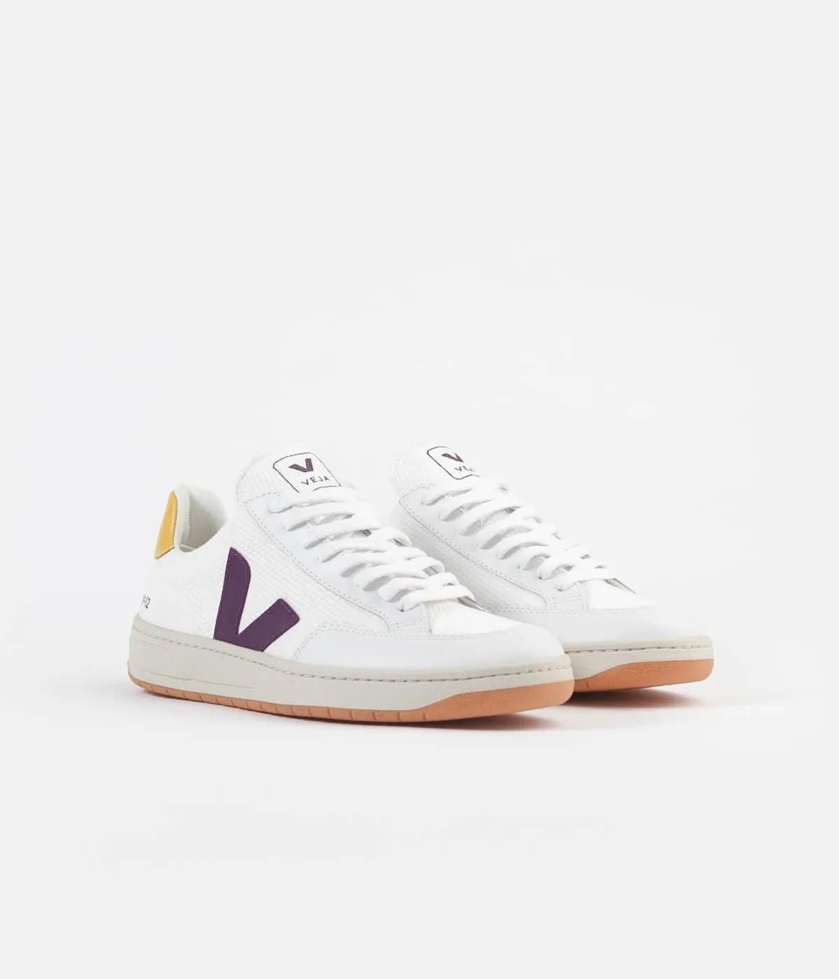 Veja V-12 B-Mesh Shoes - White / Berry / Gold / Yellow