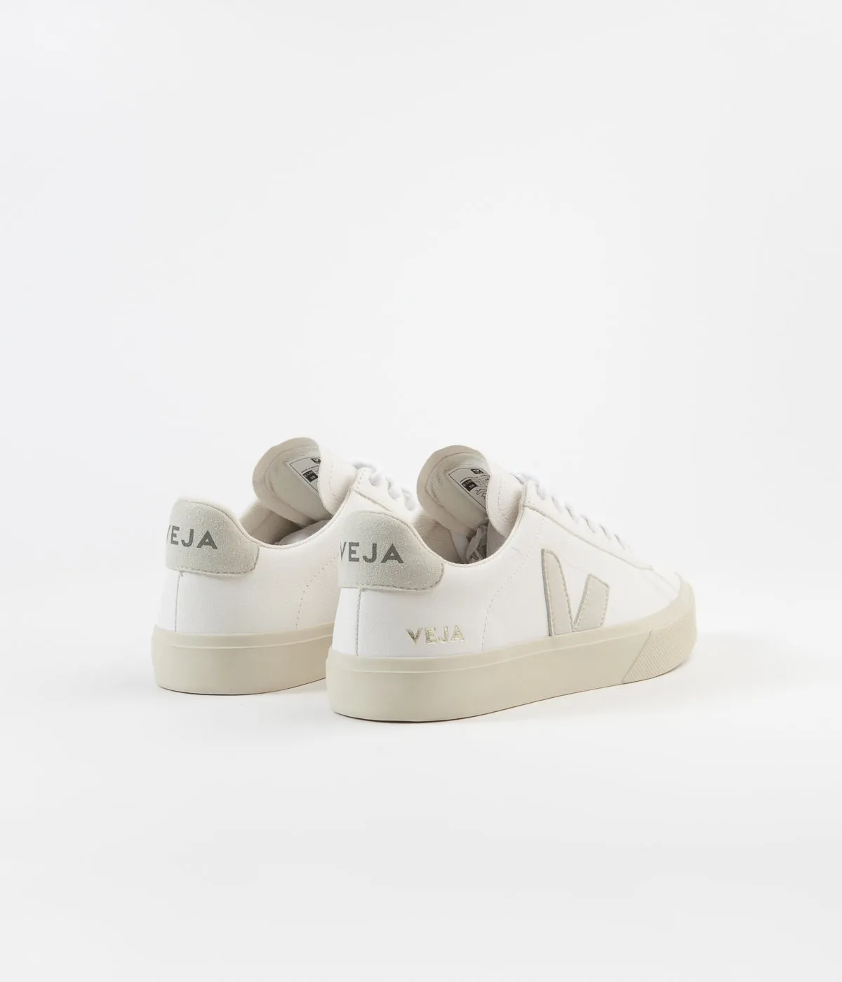 Veja Womens Campo ChromeFree Leather Shoes - White / Natural