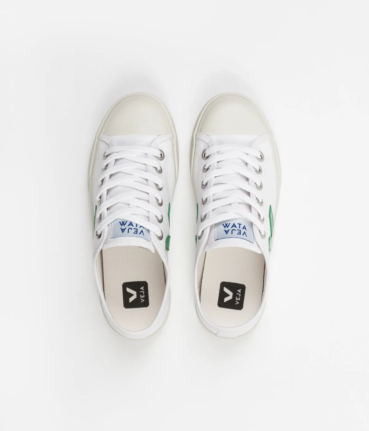 Veja Womens Wata Canvas Shoes - White / Emeraude