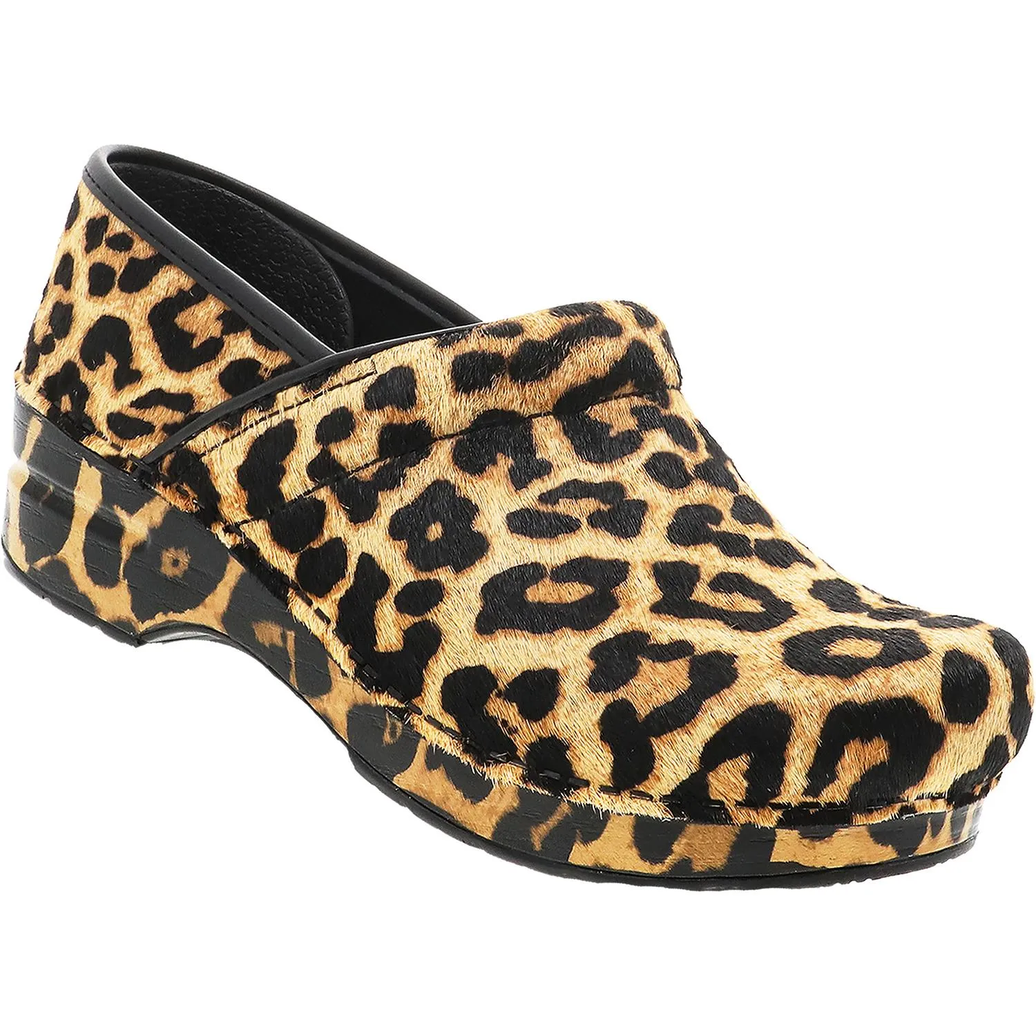 Women's Dansko Professional Clog Leopard Print Haircalf