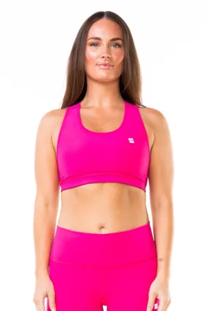 Women's Racergirl Racerback Sports Bra - Raspberry