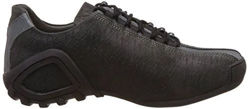 Woodland Men's Black Nubuck Print Leather Sneakers - 7 UK/India (41 EU)