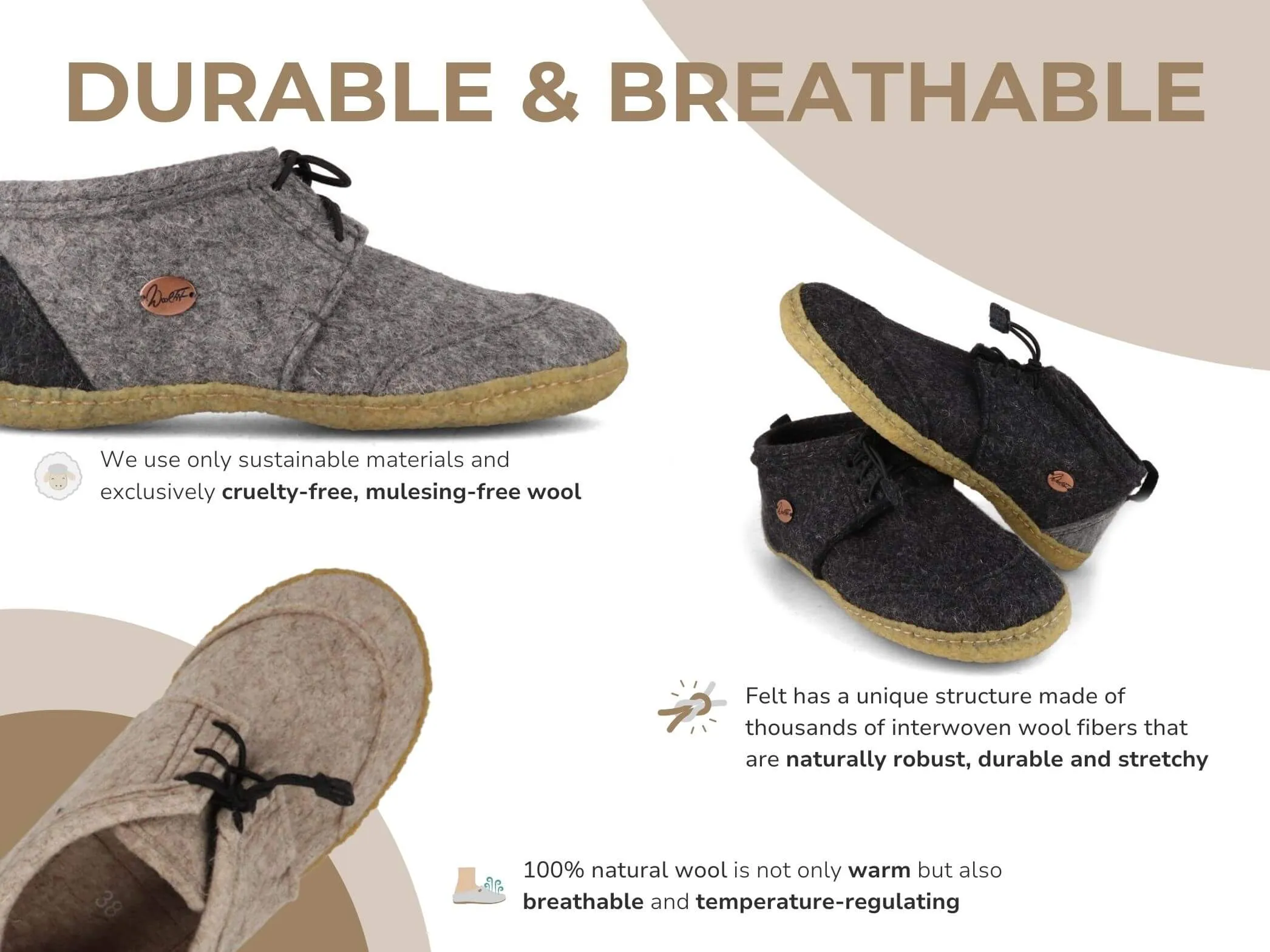 WoolFit Nomad | Barefoot Slippers with Zero-Drop Sole