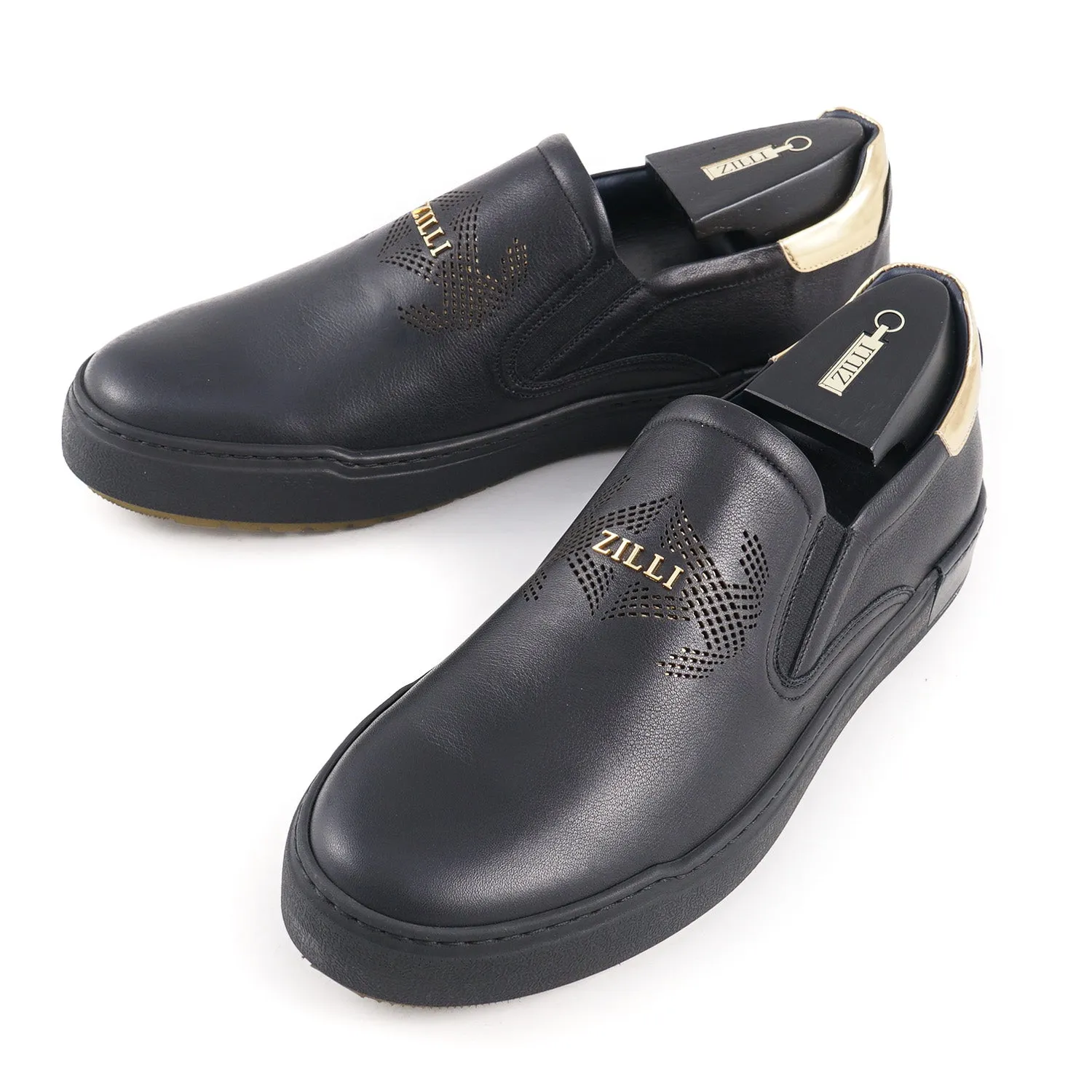 Zilli Calf Leather Slip-On Sneakers