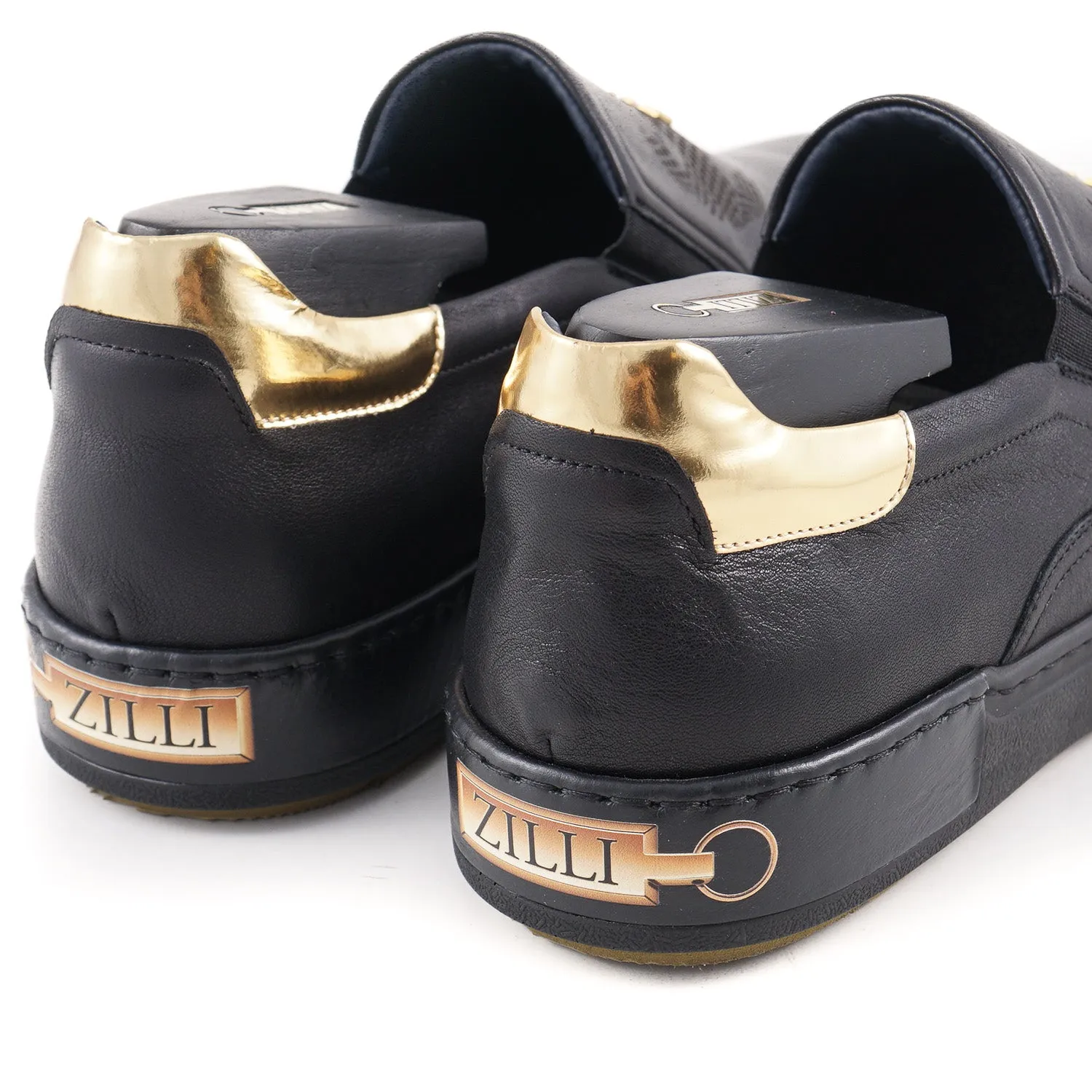 Zilli Calf Leather Slip-On Sneakers