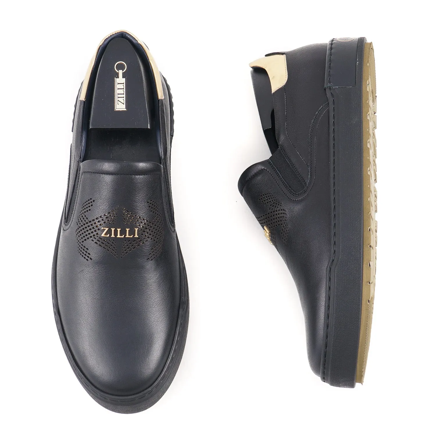 Zilli Calf Leather Slip-On Sneakers